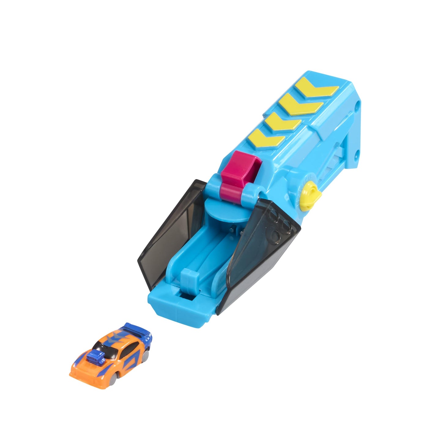 Hyper Burst Battle Racers Orange Storm Car & Launcher | Over 600+ MPH Scale Speed! | Racing Micro Scale Cars and Battle Action Toys | Ages 5+