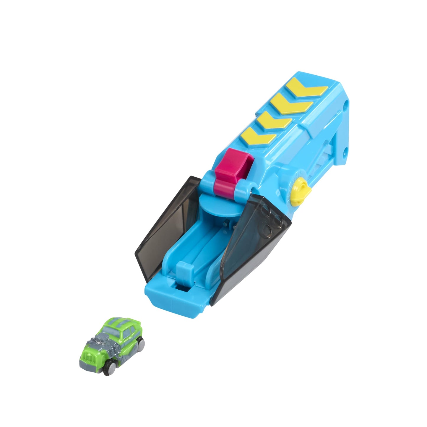 Hyper Burst Battle Racers Green Raider Car & Launcher | Over 600+ MPH Scale Speed! | Racing Micro Scale Cars and Battle Action Toys Green | Ages 5+