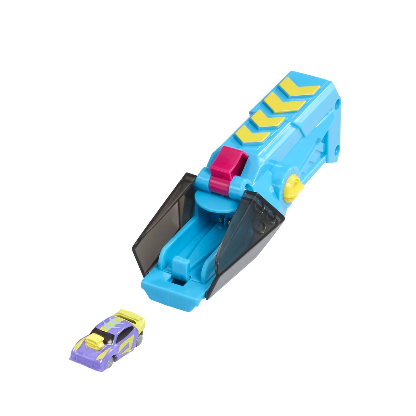 Hyper Burst Battle Racers Purple Storm Car & Launcher | Over 600+ MPH Scale Speed! | Racing Micro Scale Cars and Battle Action Toys | Ages 5+