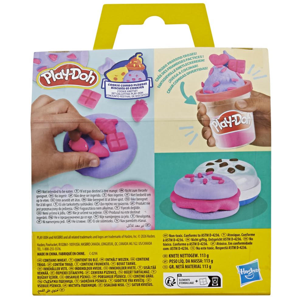 Play-Doh Treats to Go Cookie Combo Playset Playset Toy Arts & Crafts for Kids Ages 3+