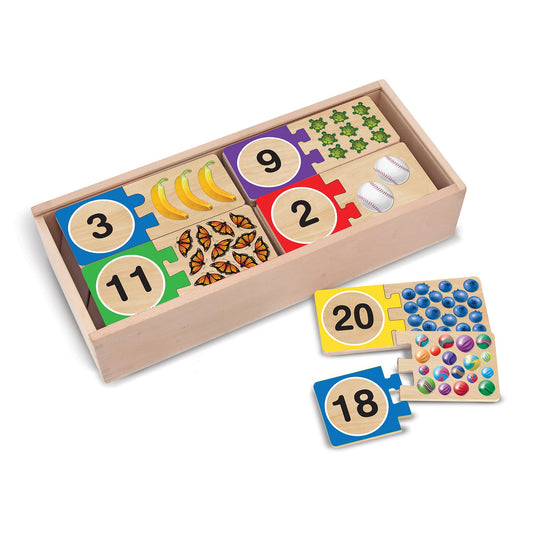 Melissa & Doug Self-Correcting Wooden Number Puzzles