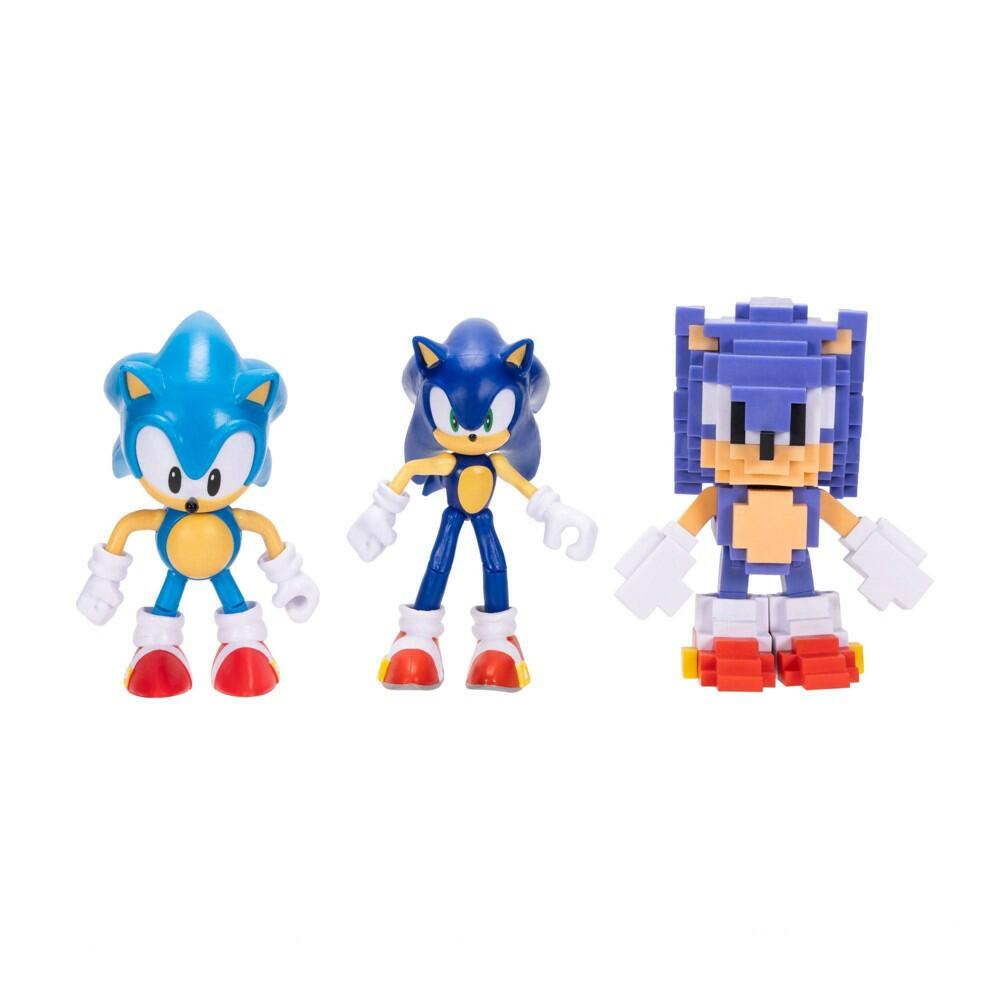 Sonic The Hedgehog 35th Anniversary Classic Sonic Sonic & 16-Bit Sonic Action Figure 3-Pack