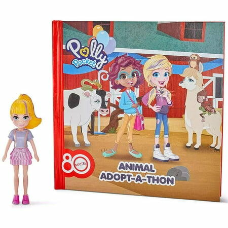 Polly Pocket Mattel 80th Anniversary Animal Adopt-A-Thon Gift Set