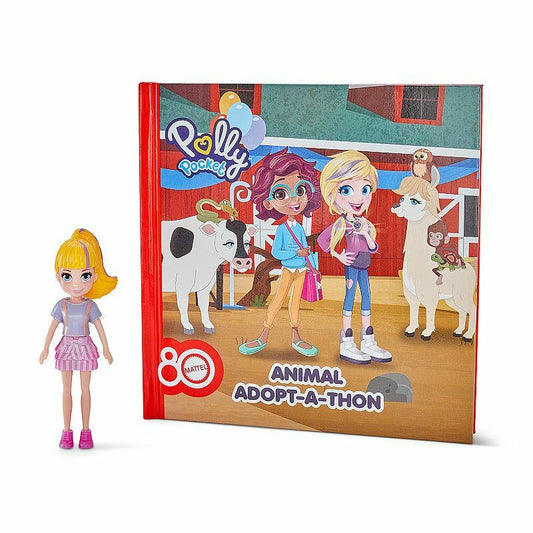 Polly Pocket Mattel 80th Anniversary Animal Adopt-A-Thon Gift Set