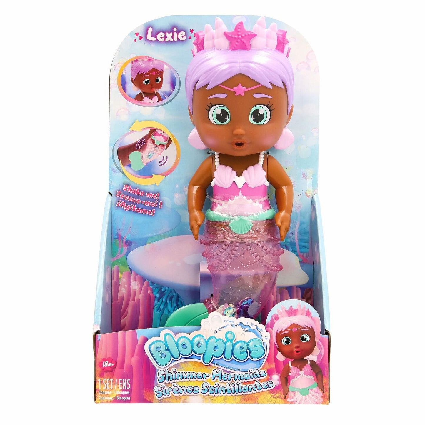 IMC Toys Bloopies Mermaids Shimmer Tail Lexie - Water Toy with Shimmer Mermaid Tail, for Girls and Kids 18M and up