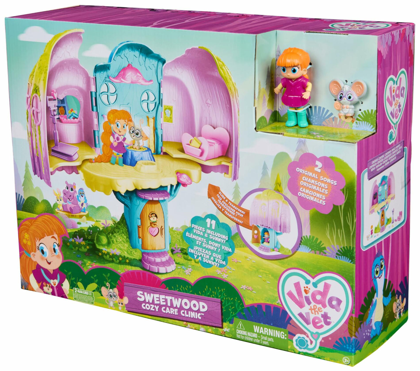 Vida the Vet, Vet Clinic, Treehouse Playset with Action Figures, Dollhouse Furniture & Accessories, Kids Toys for Girls & Boys Ages 3 and up