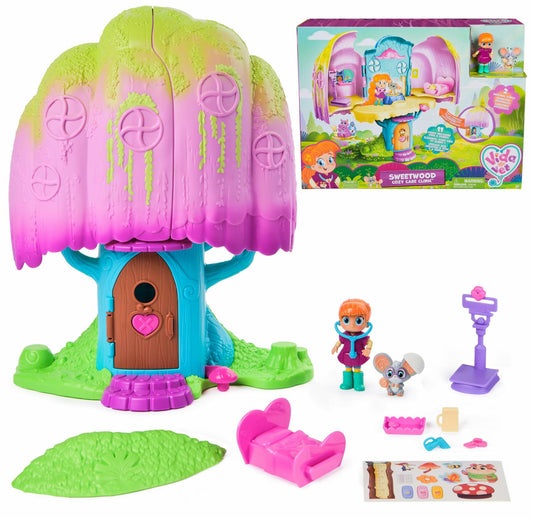 Vida the Vet, Vet Clinic, Treehouse Playset with Action Figures, Dollhouse Furniture & Accessories, Kids Toys for Girls & Boys Ages 3 and up