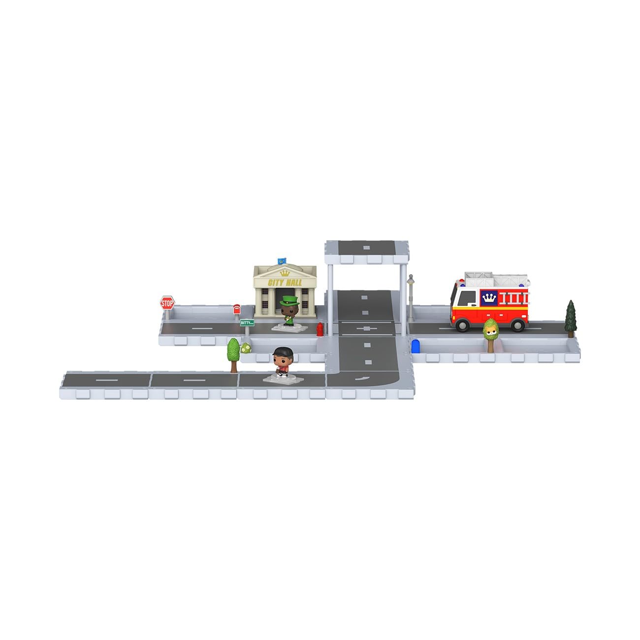 Funko Pop! Bitty City: Starter Set - Mayor & Newsletter Boy - City Collection - Includes Fire Truck and City Hall - Mix and Match - Toys for Kids & Adults