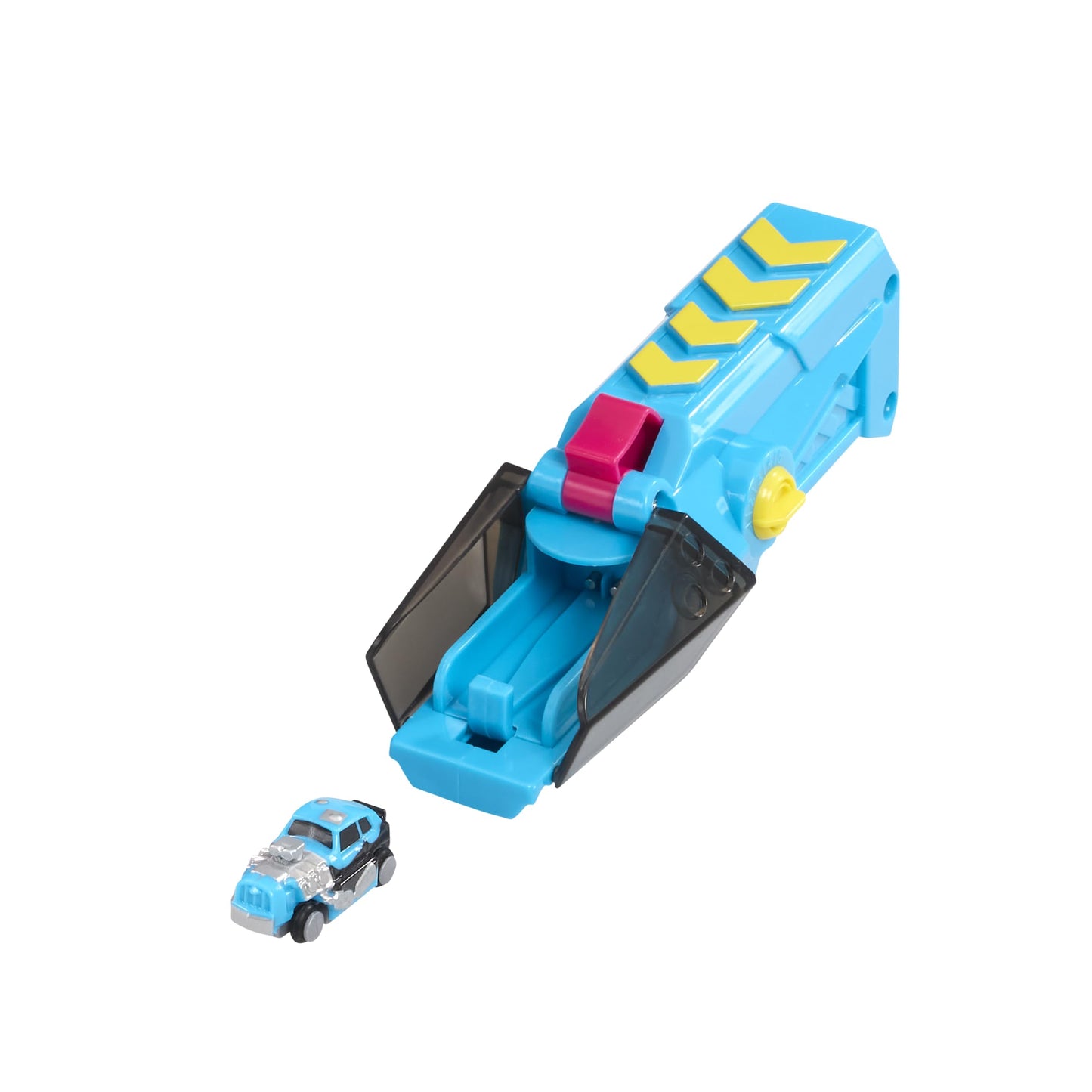 Hyper Burst Battle Racers Blue Raider Car & Launcher | Over 600+ MPH Scale Speed! | Racing Micro Scale Cars and Battle Action Toys | Ages 5+