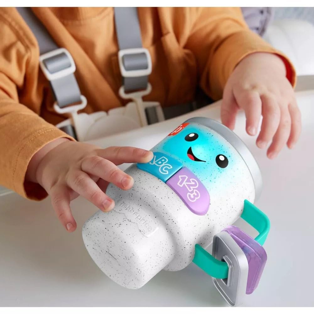 Fisher-Price Baby & Toddler Toy Laugh & Learn Coffee Mug Musical Activity with Lights & Educational Songs for Infants Ages 6+ Months