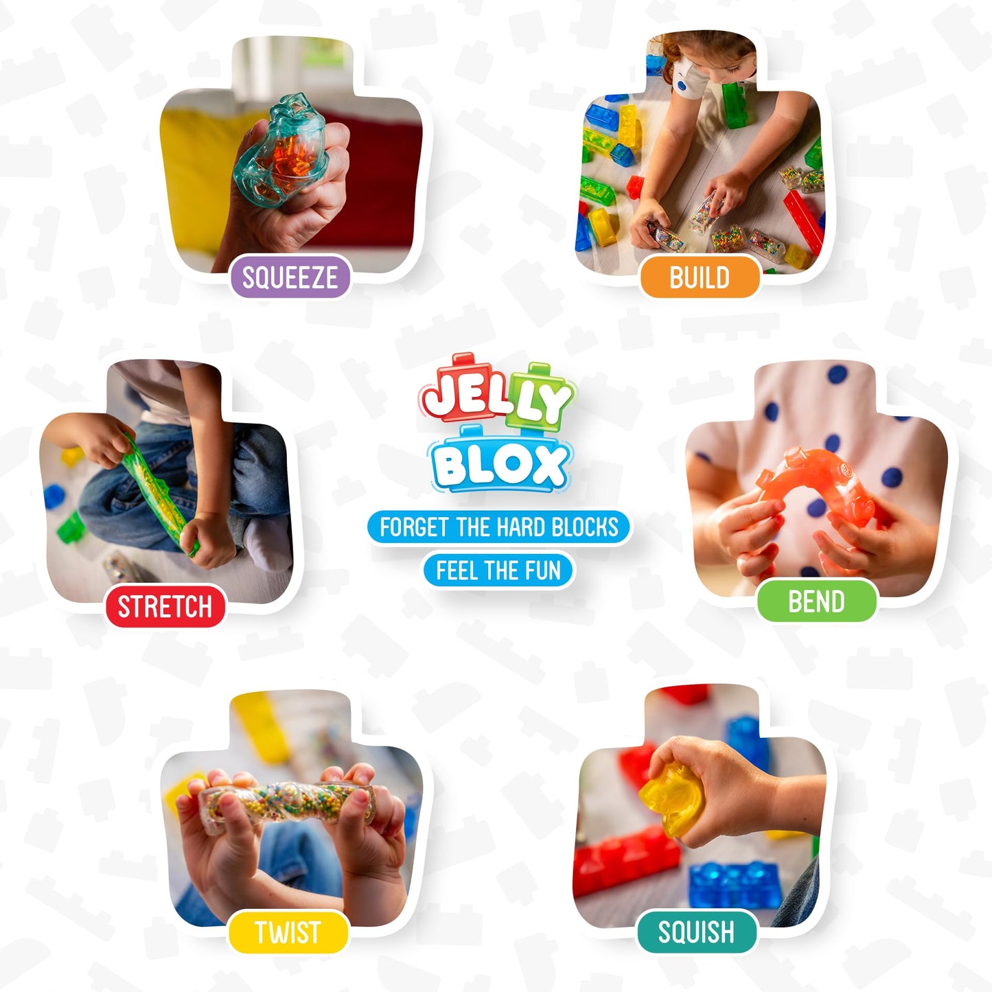 Jelly Blox Farm Set | Includes 18 Pieces | Toddler & Preschool Building Blocks Kids Can Squeeze, Stretch, Squish | MESH ACCREDITED | Safety Tested & Ouch-Free | Tactile, Sensory Play for Ages 2+