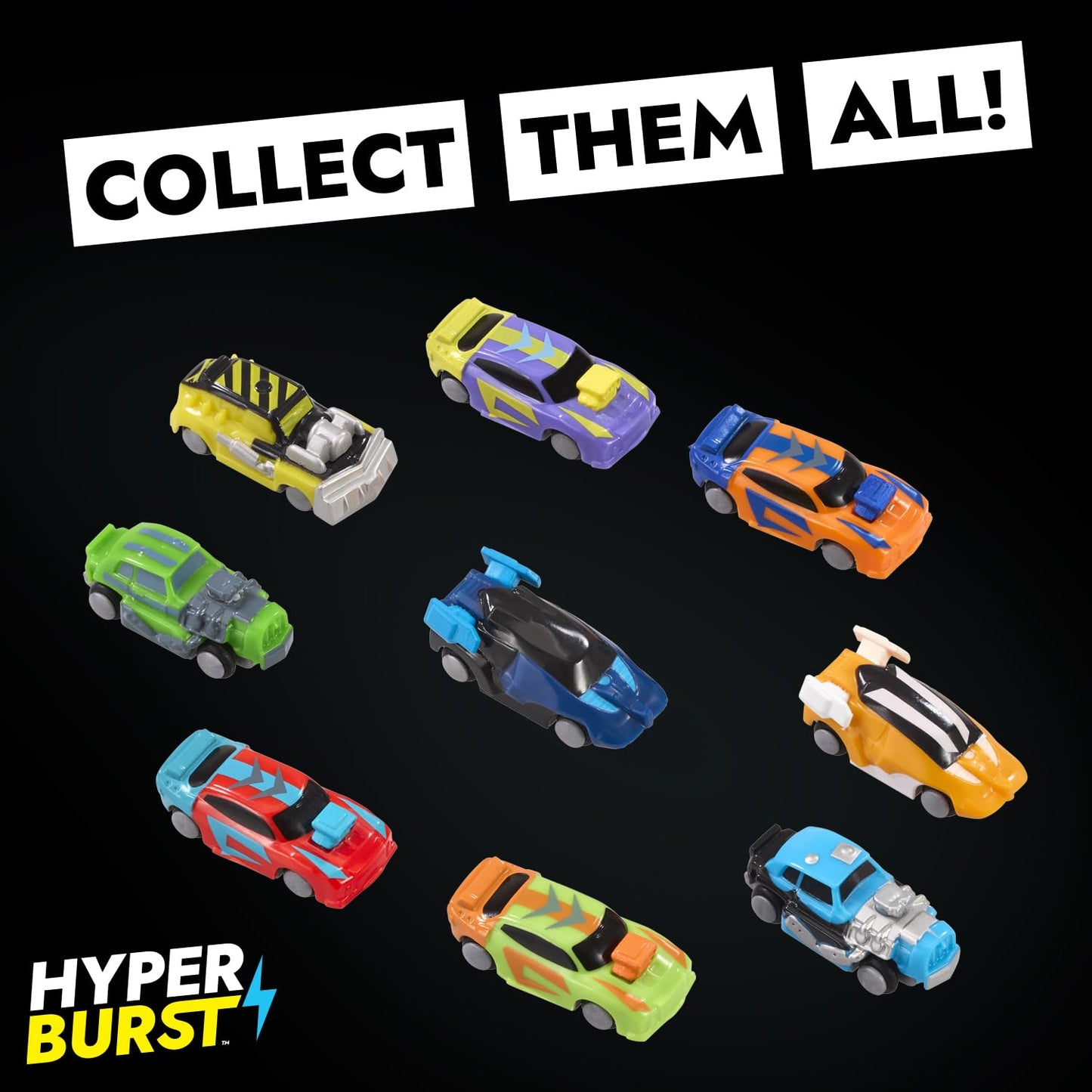 Hyper Burst Battle Racers Green Storm Car & Launcher | Over 600+ MPH Scale Speed! | Racing Micro Scale Cars and Battle Action Toys | Ages 5+