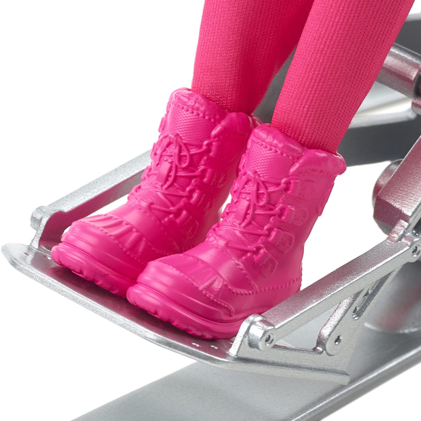 Barbie Careers Doll & Accessories, Winter Sports para Alpine Brunette Skier Doll Wearing Removable Outfit with Sit Ski, Poles & More
