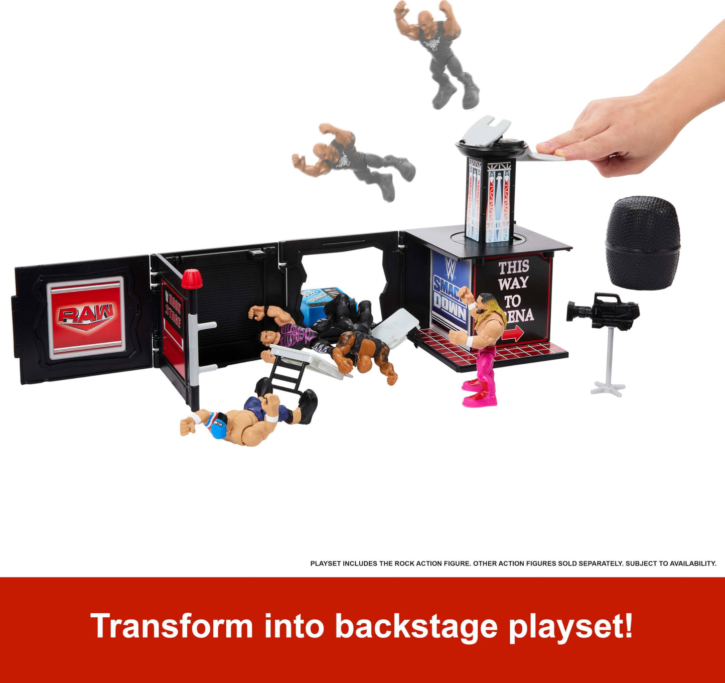 WWE Knuckle Crunchers Final Boss Microphone Playset