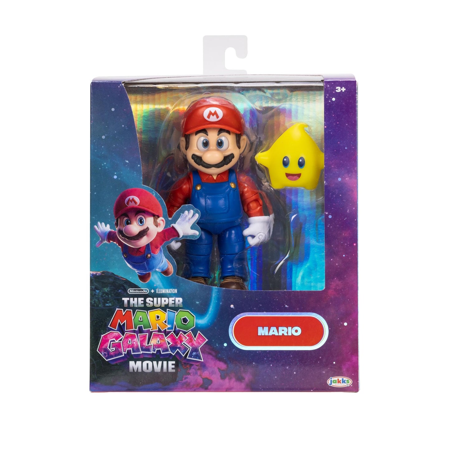 The Super Mario Galaxy Movie 5” Action Figures Series 1 – Mario Figure with Yellow Glow-in-The Dark Luma Star Accessory - Premium Details 22 Points of Articulation