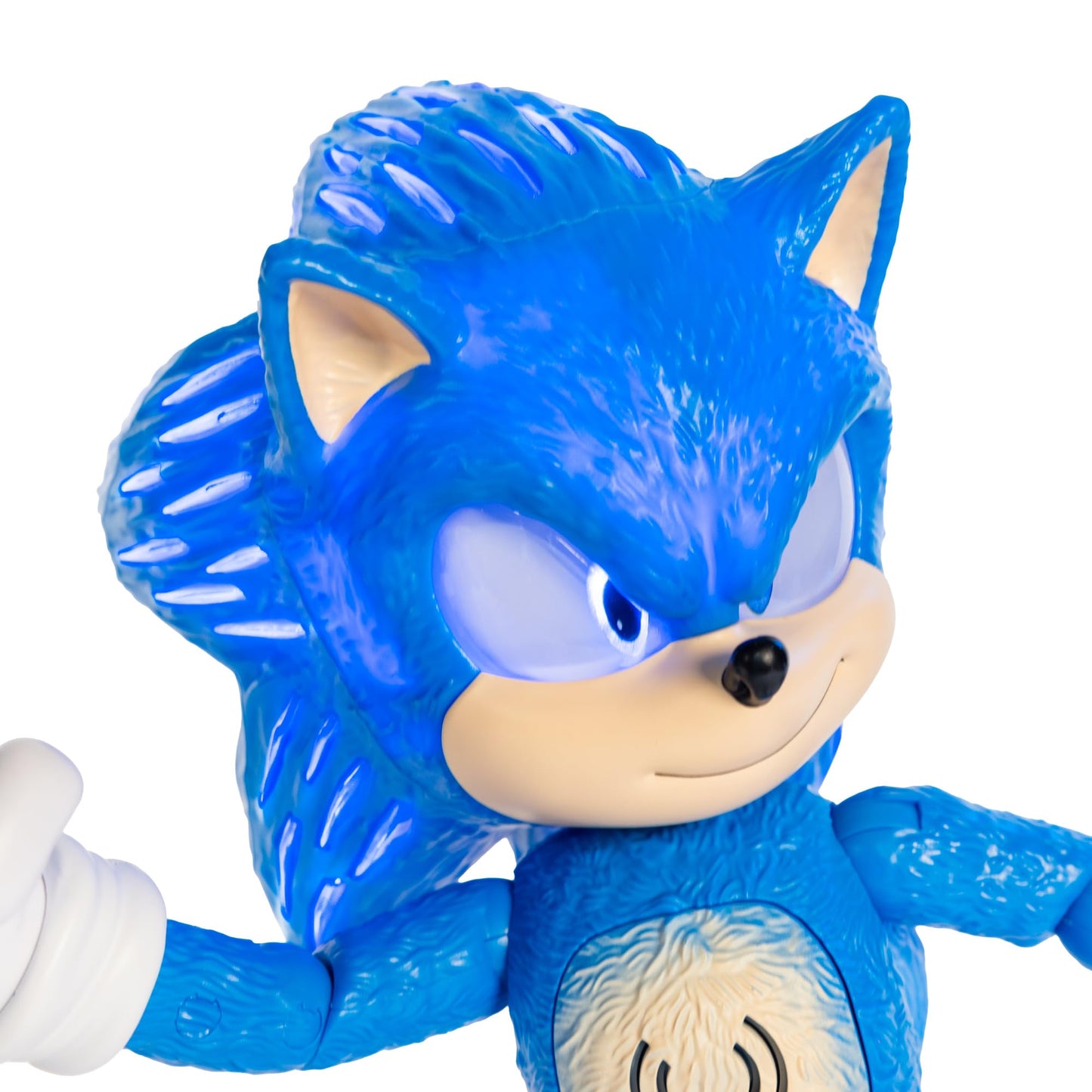 Sonic the Hedgehog 3 Ultimate Talking Sonic 12-Inch Figure, Features 30+ Iconic and Humorous Phrases and Sounds from the Movies, Light-Up Eyes and Quills