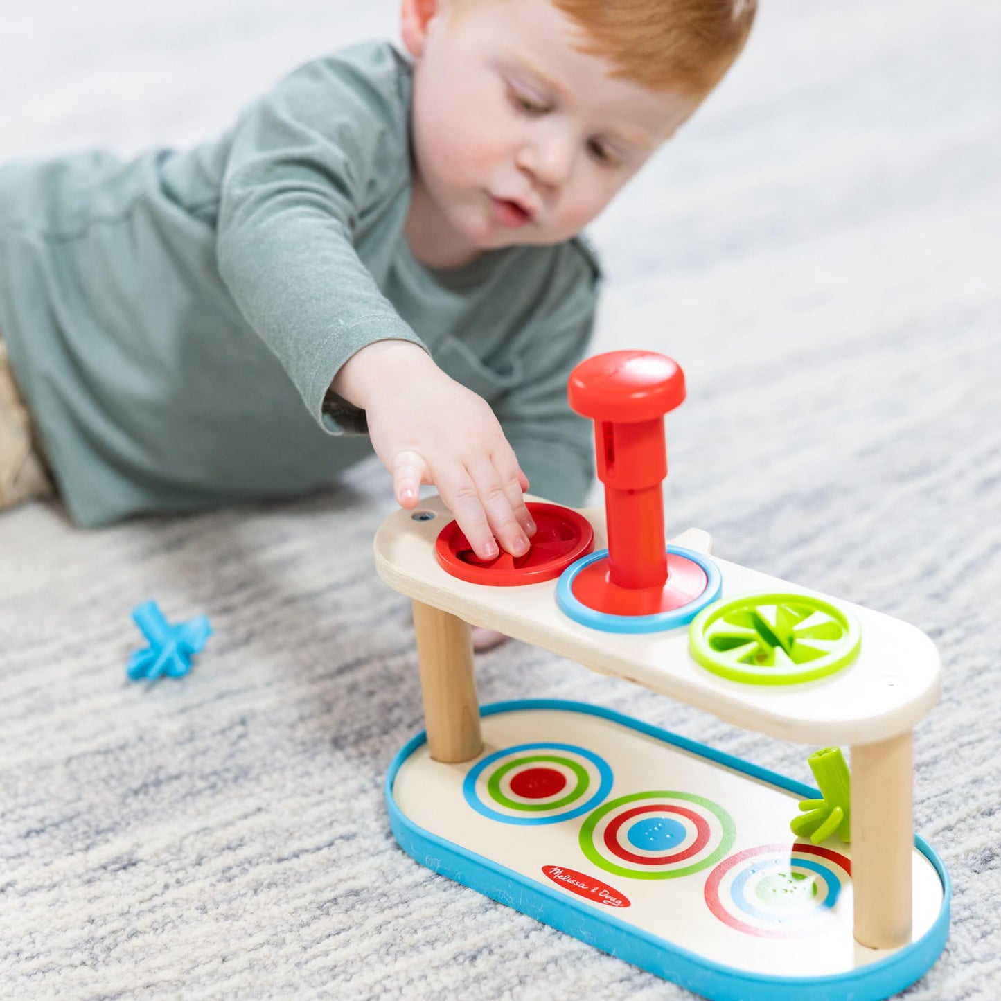 Melissa & Doug Match & Push Spinning Tops Developmental Skills Toy for Girls and Boys 2+ - FSC-Certified