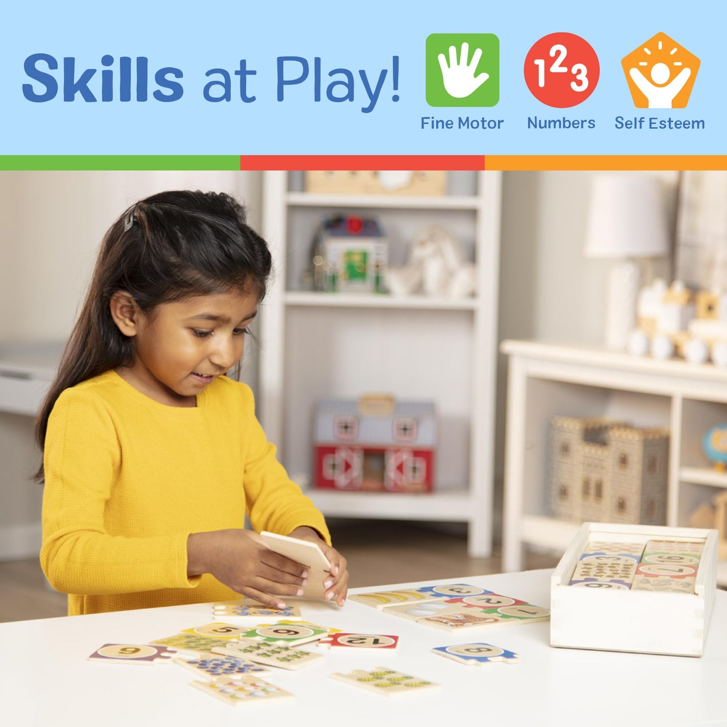 Melissa & Doug Self-Correcting Wooden Number Puzzles