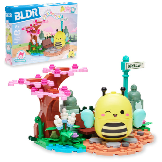 BLDR Squishmallows Sunny’s Park Life Building Set - Sunny The Bee Buildable Figure - Squishmallows Fans 8+, 0043