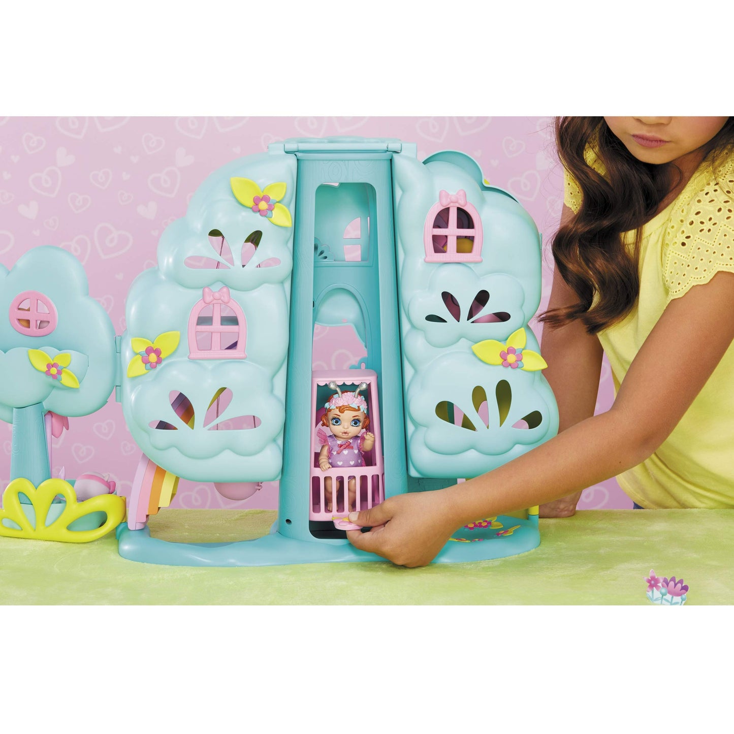 Baby Born Surprise Treehouse Playset with 20+ Surprises and Exclusive Doll, Multicolored