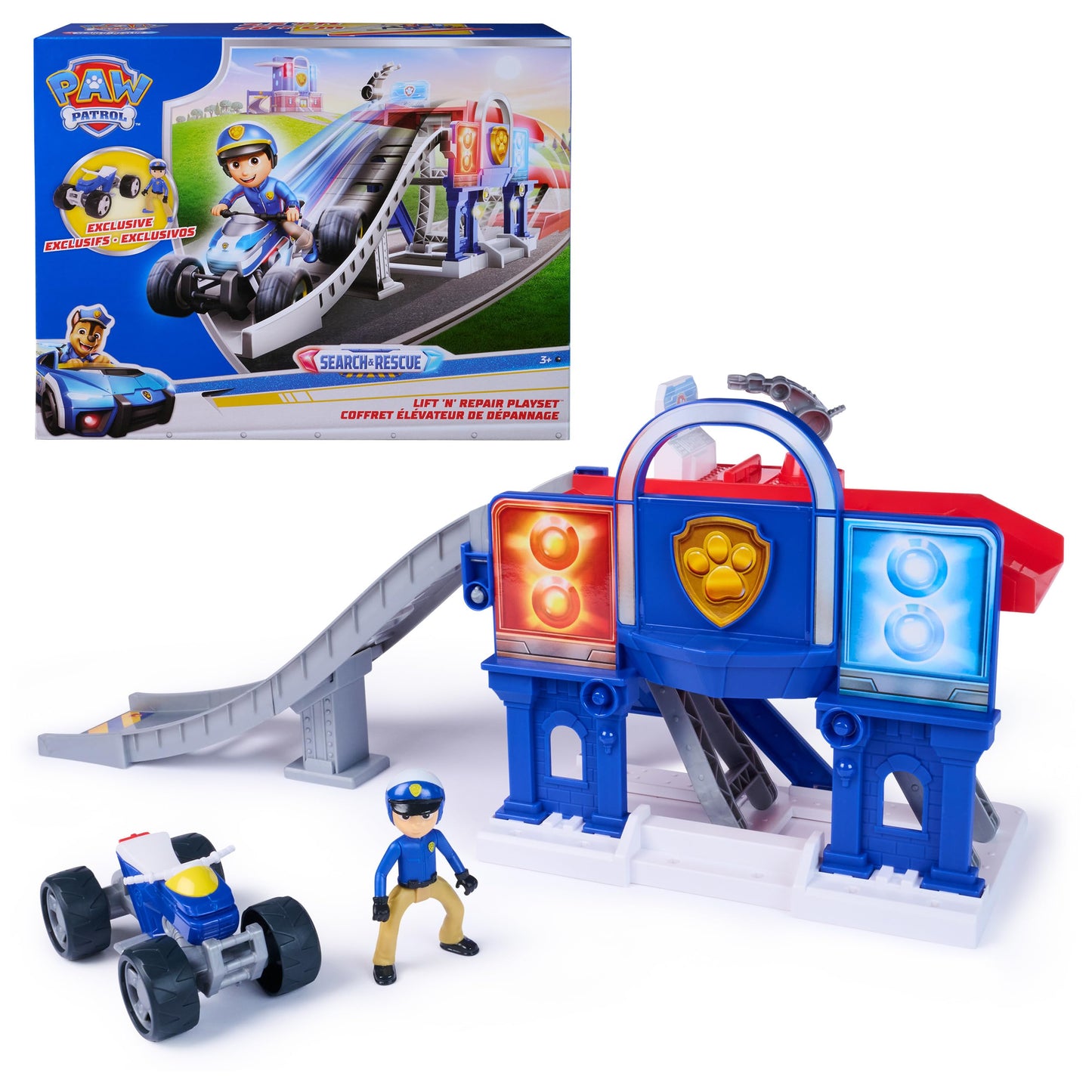 Paw Patrol Search & Rescue Lift N Repair Playset with Ryder Action Figure