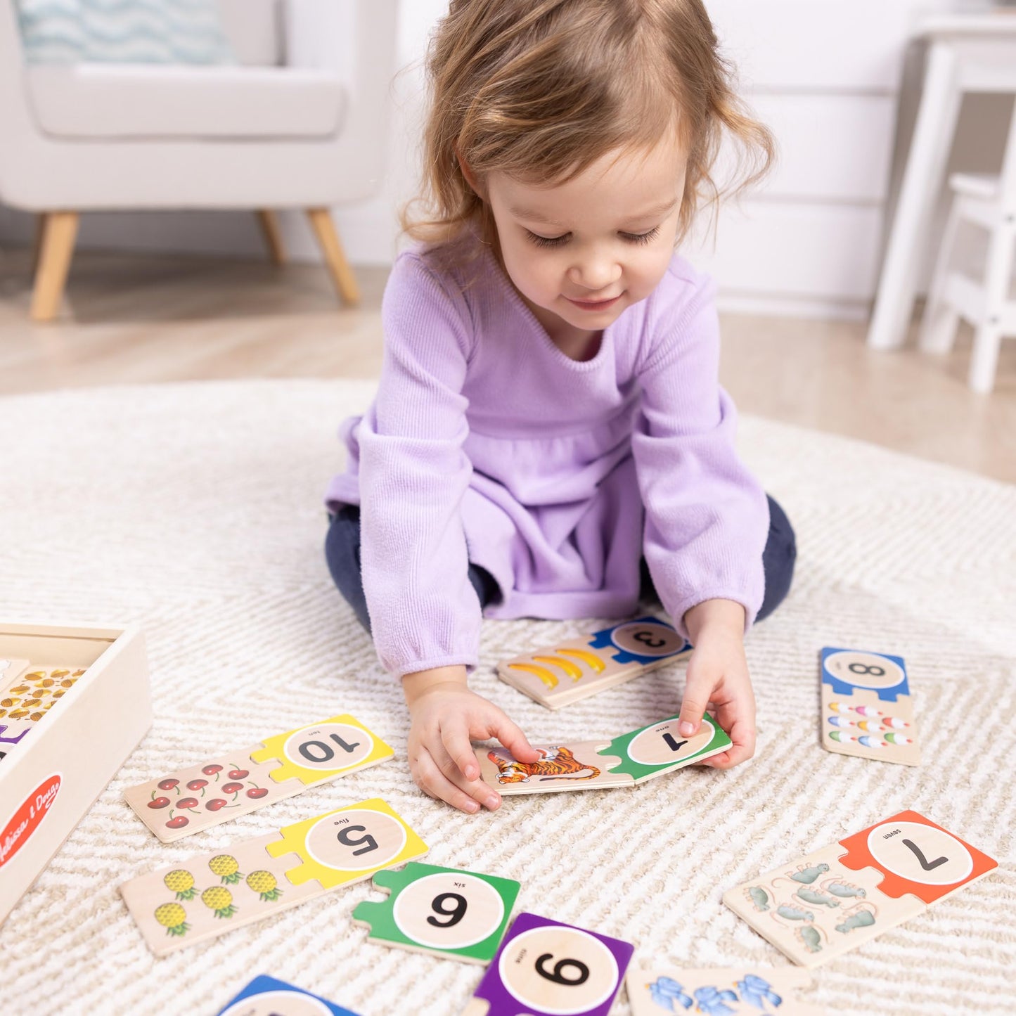 Melissa & Doug Self-Correcting Wooden Number Puzzles