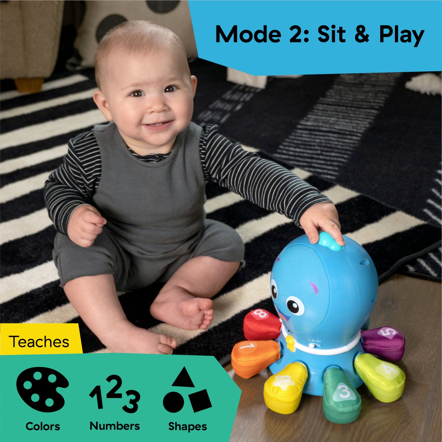 Baby Einstein Ocean Explorers Go Opus Go 4-in-1 Crawl & Chase Activity Learning Toy