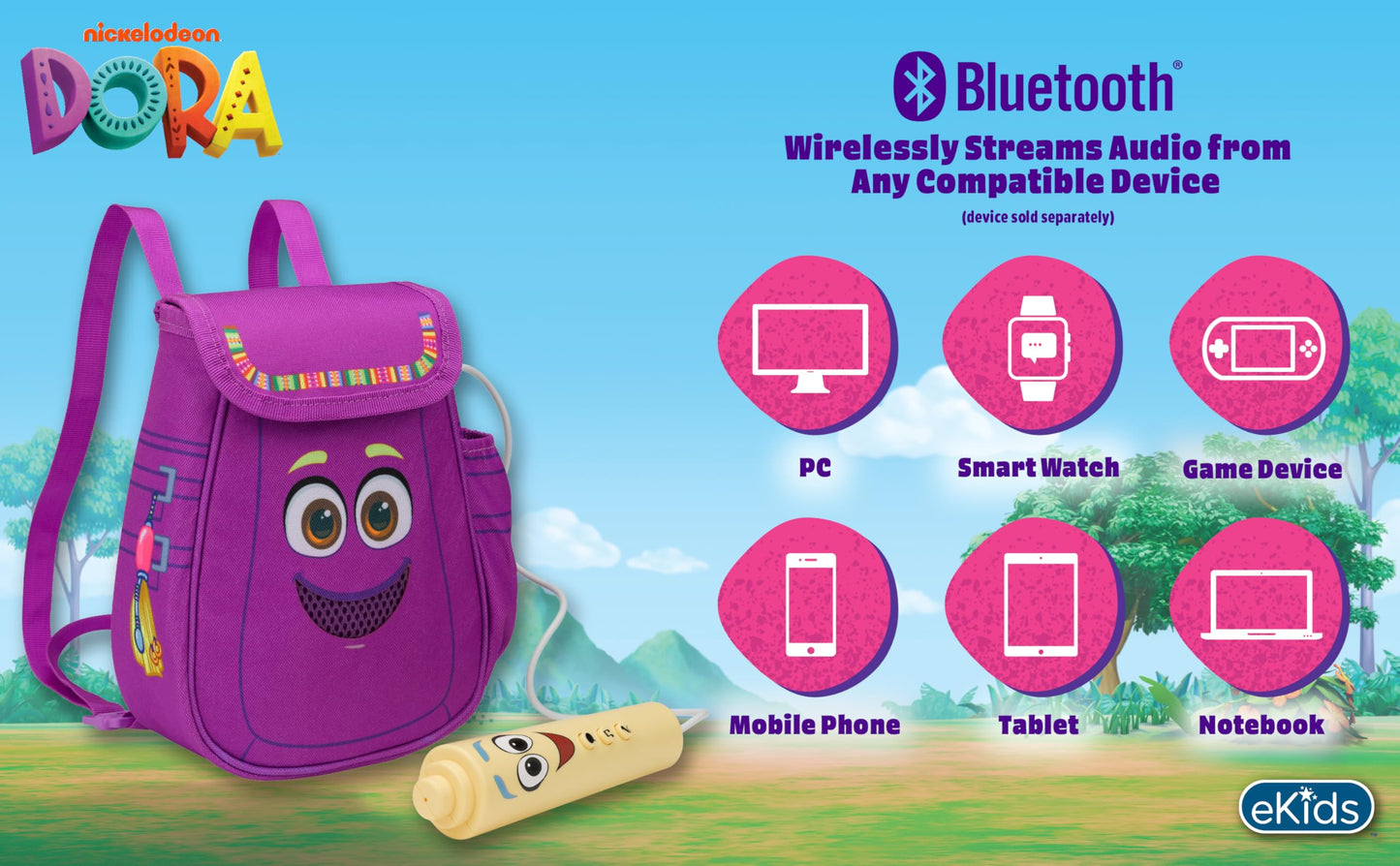 Dora Karaoke Microphone with Boombox for Fans of Toddler Toys, Kids Karaoke Machine with Built in Music (Dora)