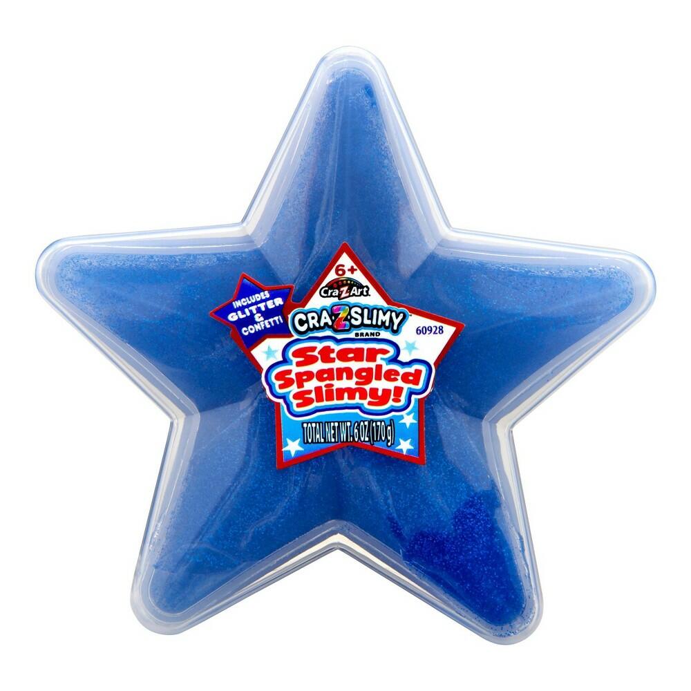Cra-Z-Slimy Americana Star Spangled Slimy Container - Blue