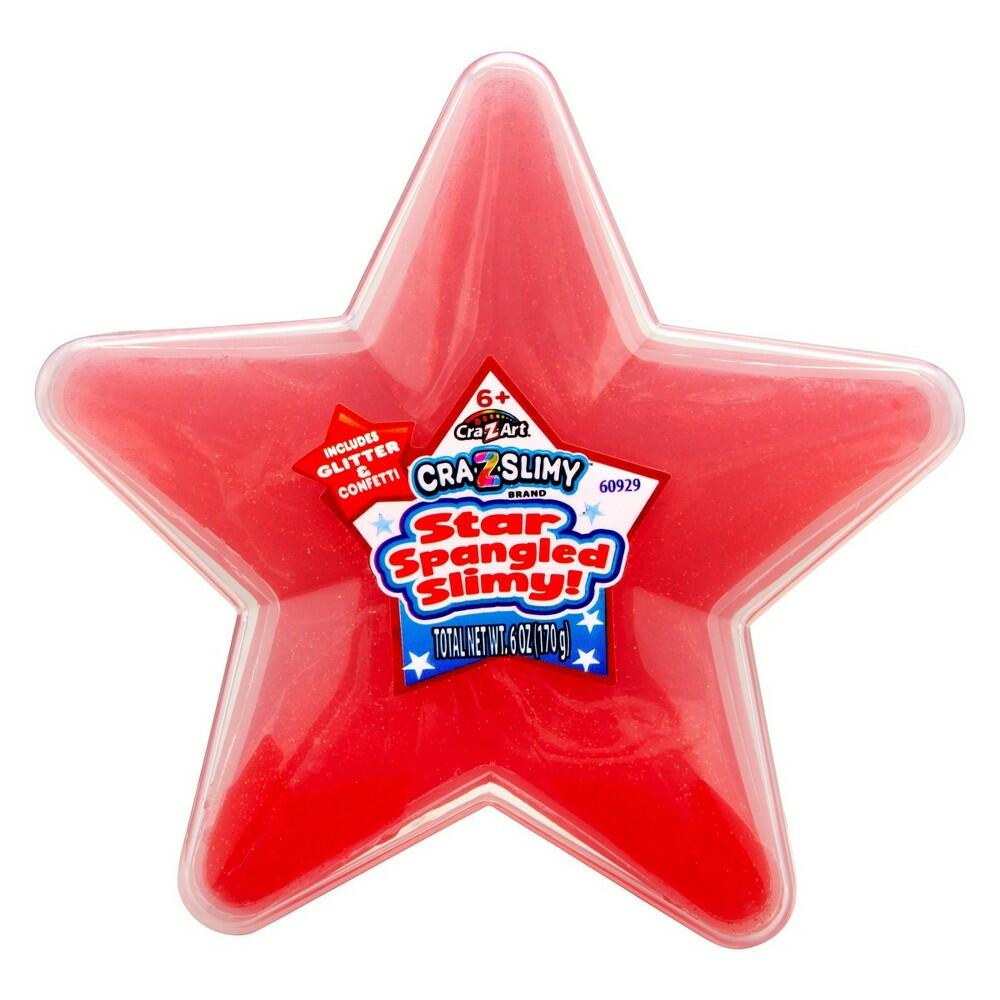 Cra-Z-Slimy Americana Star Spangled Slimy Container - Red
