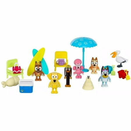Bluey Figure & Accessory Beach Multipack New With Box