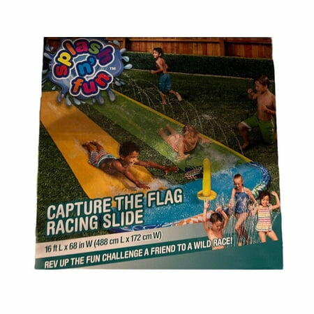 Splash n Fun Capture The Flag Racing Slide BRAND NEW! Water Swim Summer Family