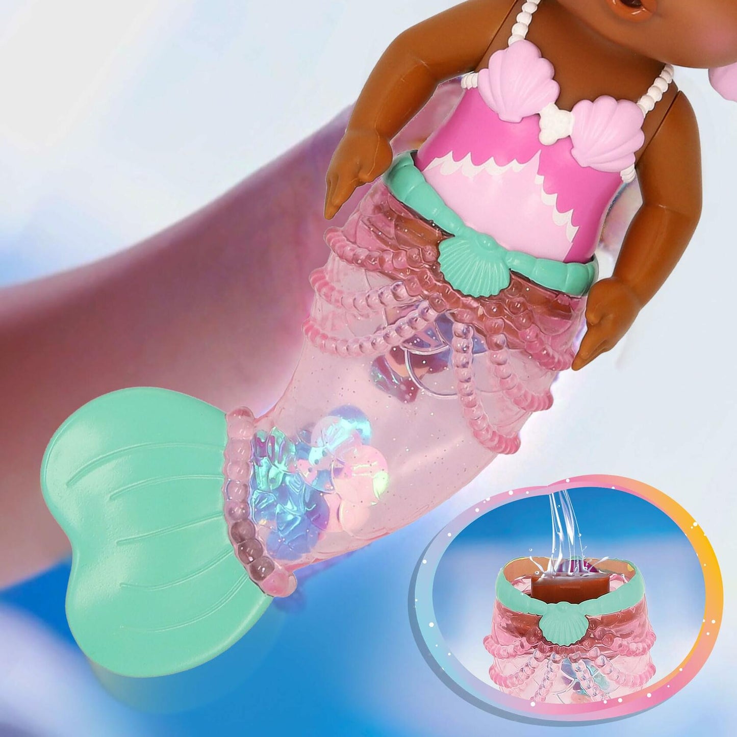 IMC Toys Bloopies Mermaids Shimmer Tail Lexie - Water Toy with Shimmer Mermaid Tail, for Girls and Kids 18M and up