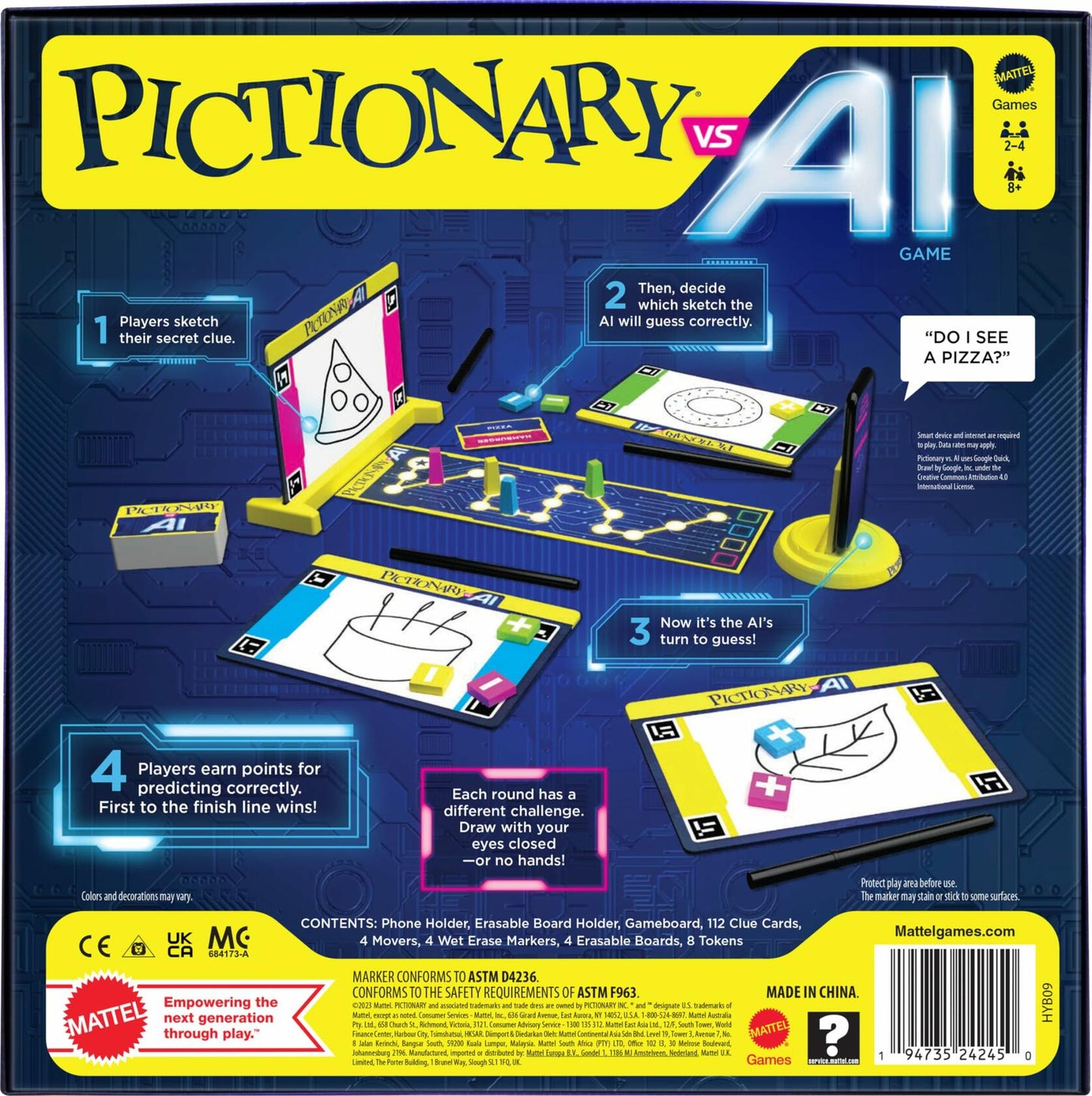 Pictionary Vs. AI Family Game for Kids and Adults and Game Night Using Artificial Intelligence