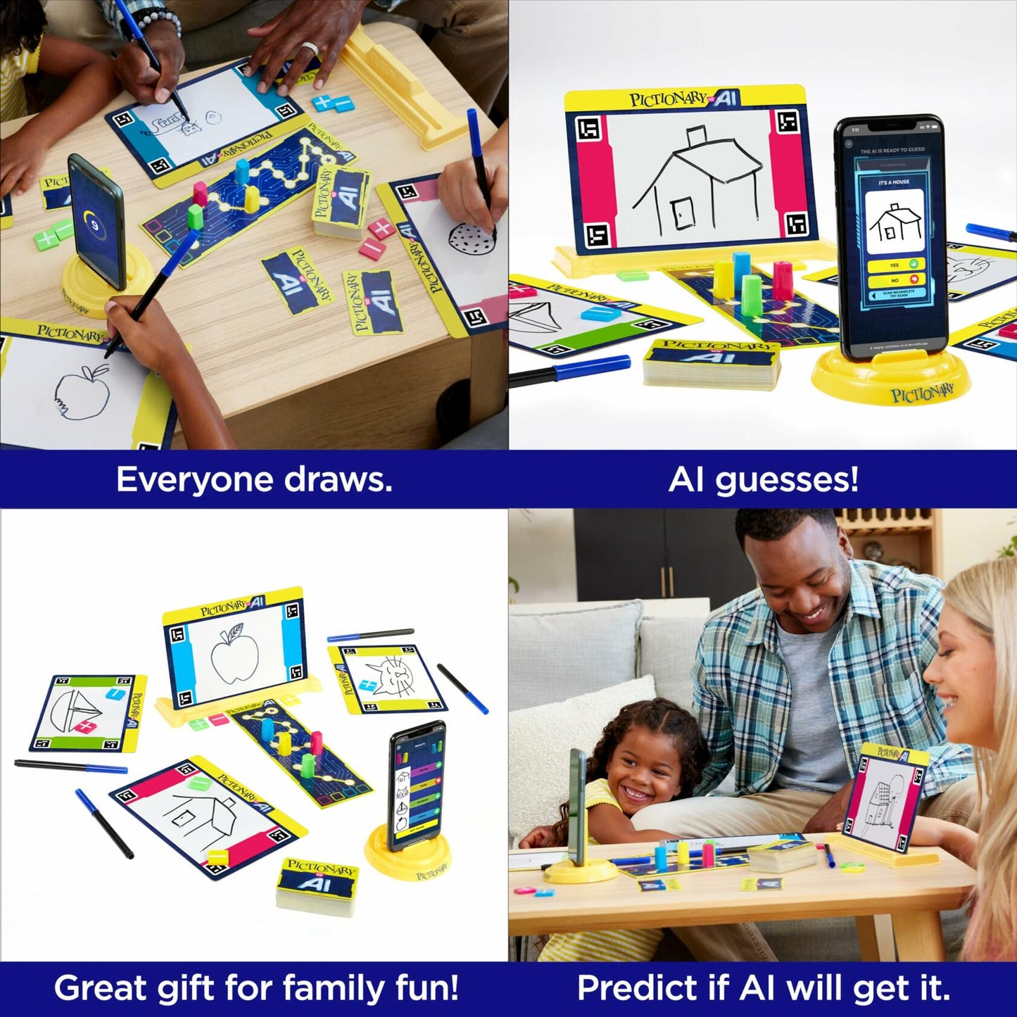 Pictionary Vs. AI Family Game for Kids and Adults and Game Night Using Artificial Intelligence