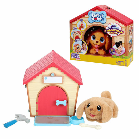 Little Live Pets My Puppy's Home Interactive Puppy and Kennel, 25+ Sounds and Reactions, Ages 5+