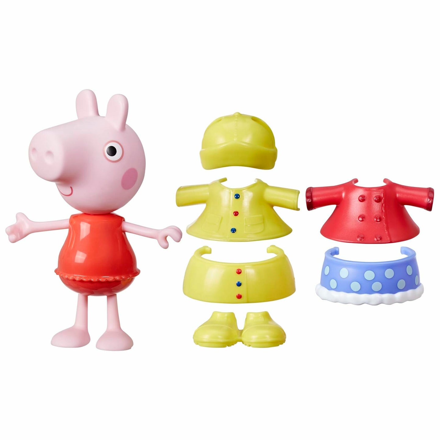 Peppa Pig Toys Peppa Pig Dress-Up 6 Figure with 6 Fashion Accessories, Preschool Toys, 3+