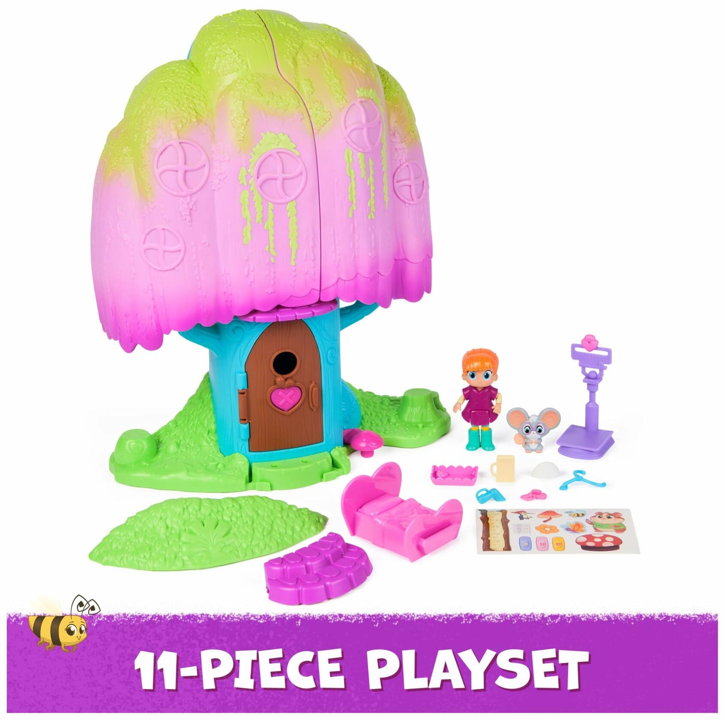 Vida the Vet, Vet Clinic, Treehouse Playset with Action Figures, Dollhouse Furniture & Accessories, Kids Toys for Girls & Boys Ages 3 and up