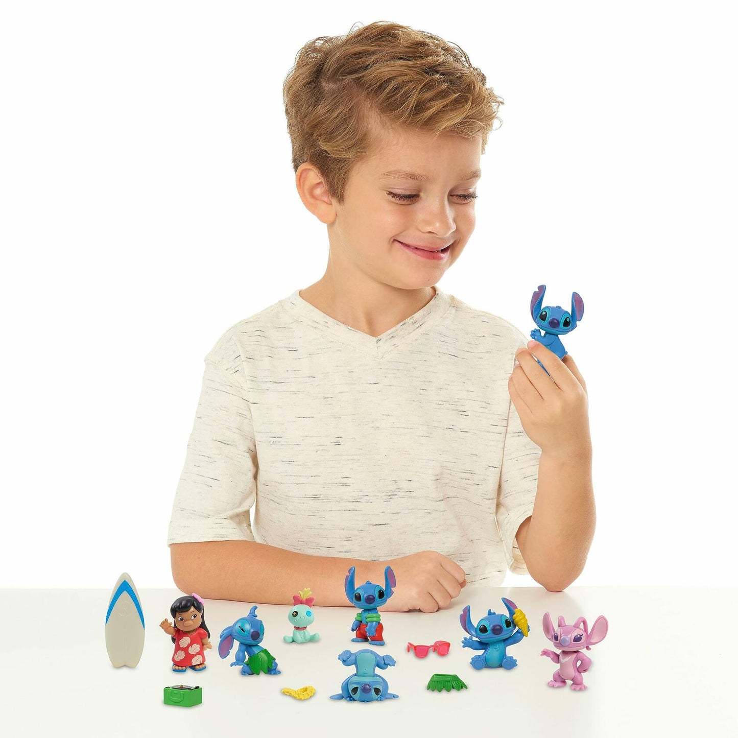 Disneys Lilo & Stitch Deluxe Figure Set, 13-Piece Set, Boy and Girls toys, Ages 3 and up