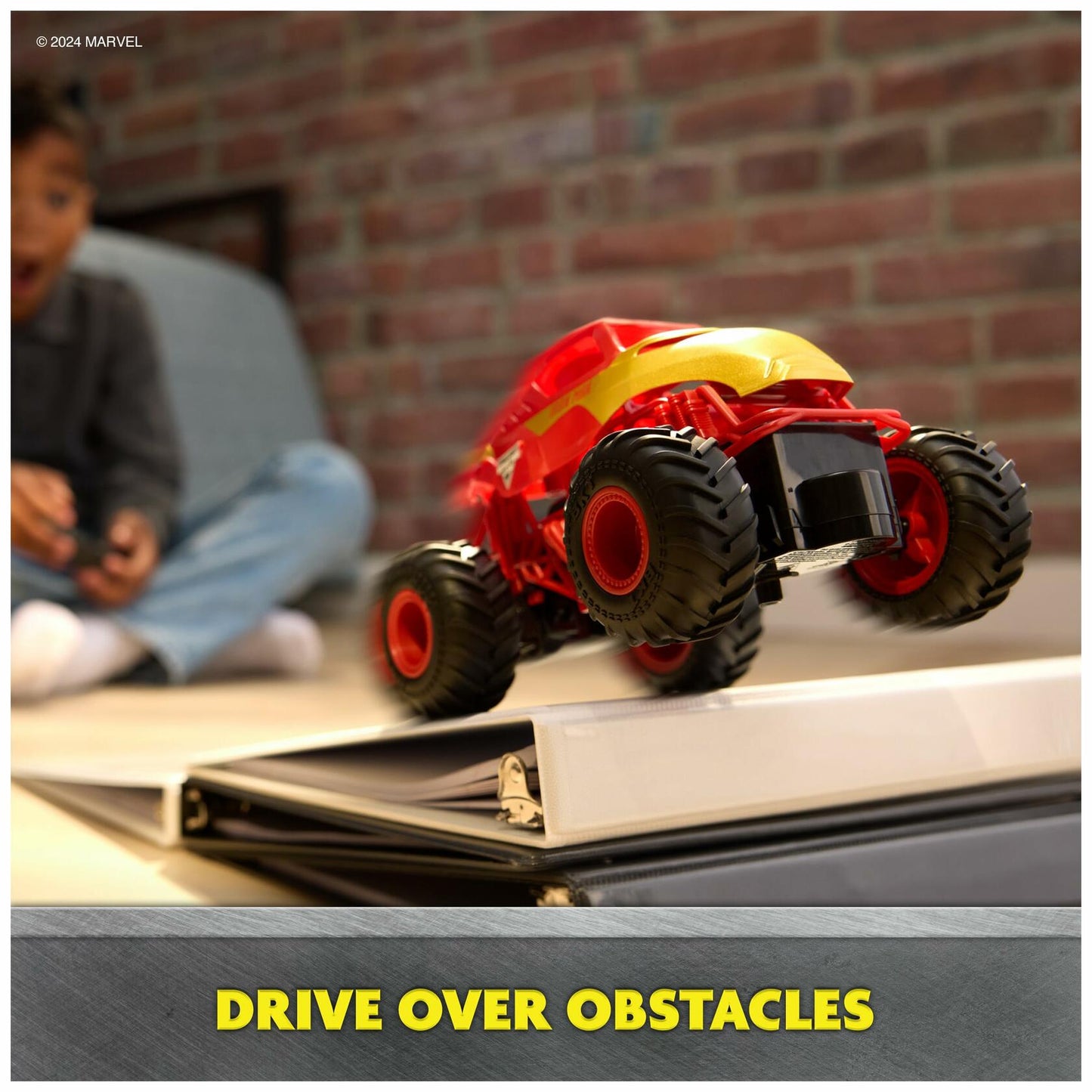 Monster Jam, Marvel Iron Man RC Monster Truck, 1:24 Scale, Kids Toys for Boys and Girls Ages 3 and up