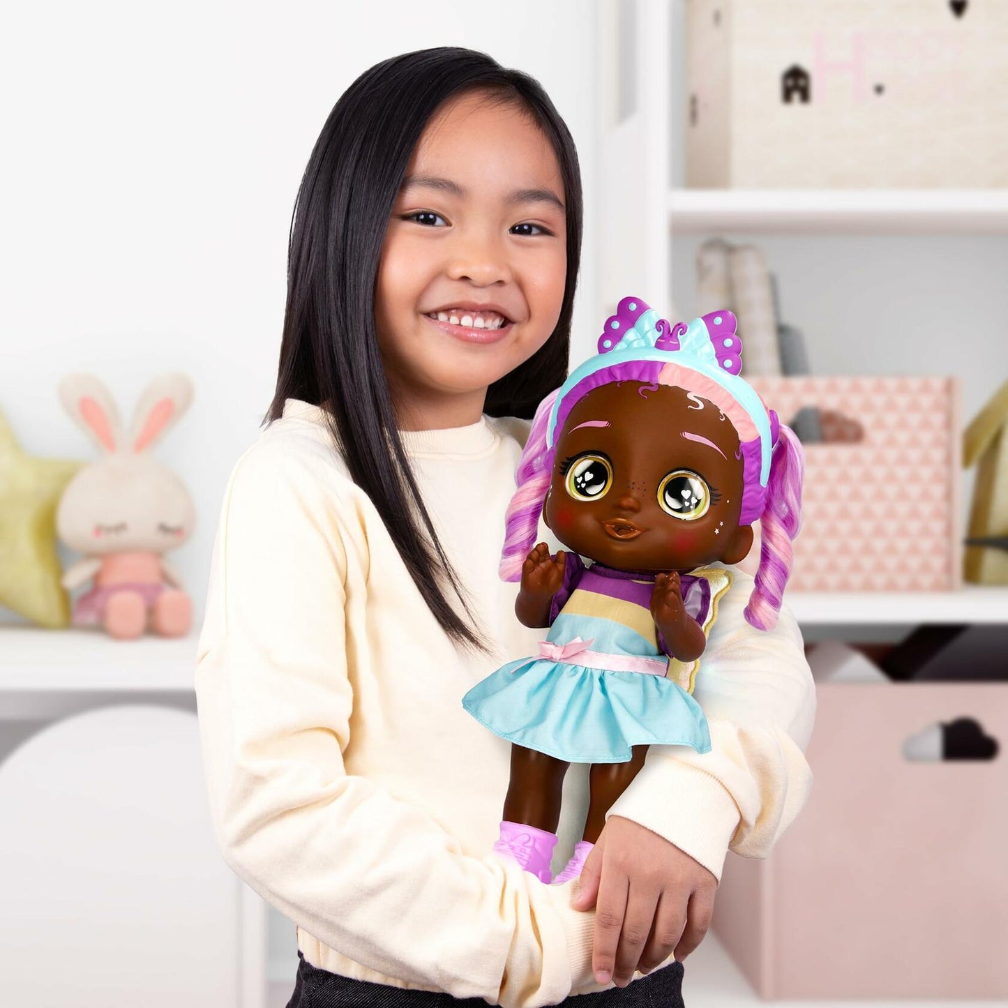 Cry Babies Emma's Morning Routine Interactive 13.6" Baby Doll with 25+ Baby Sounds and Interactive Accessories