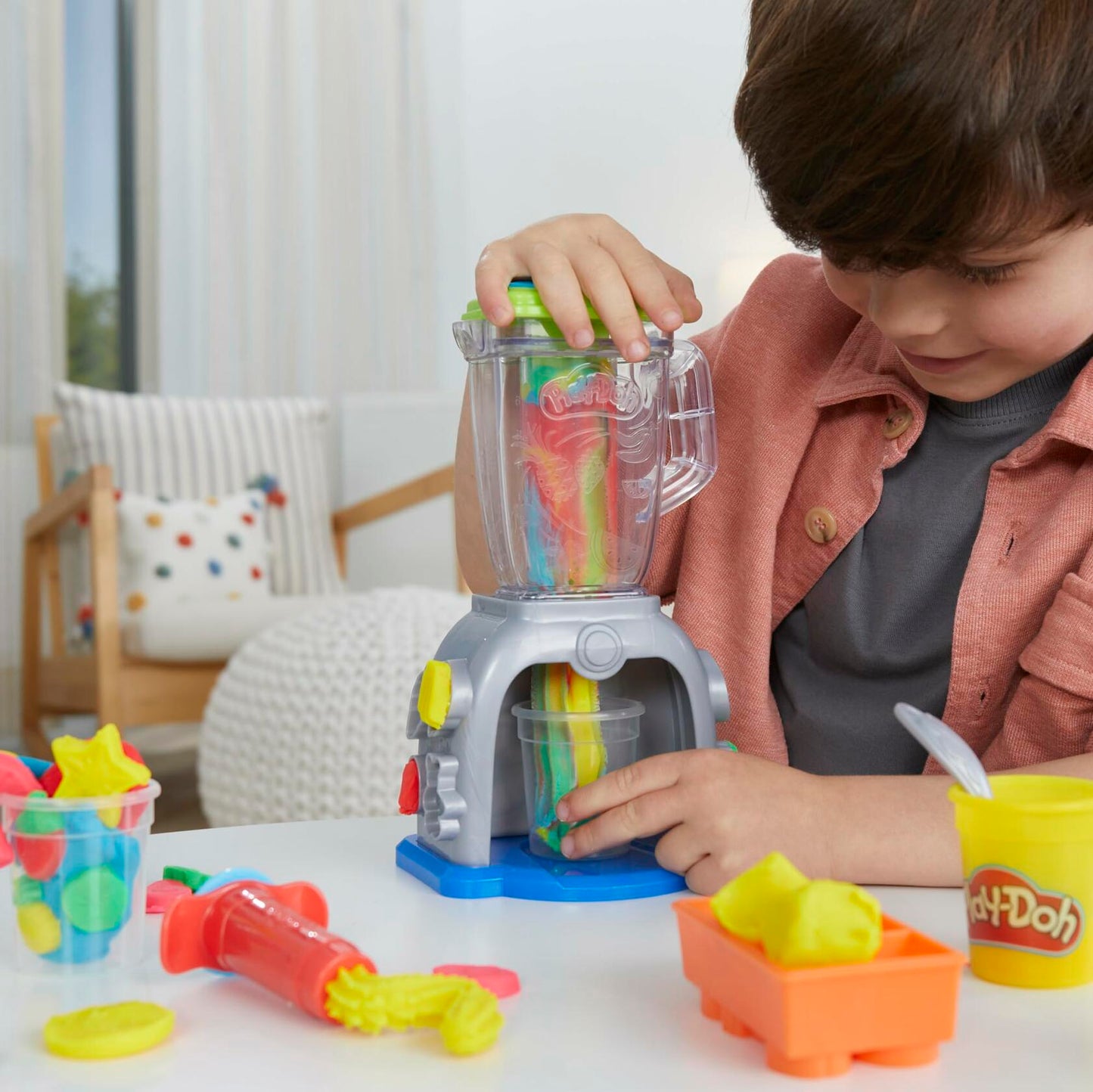Play-Doh Swirlin' Smoothies Toy Blender Playset, Play Kitchen Appliances for Ages 3+