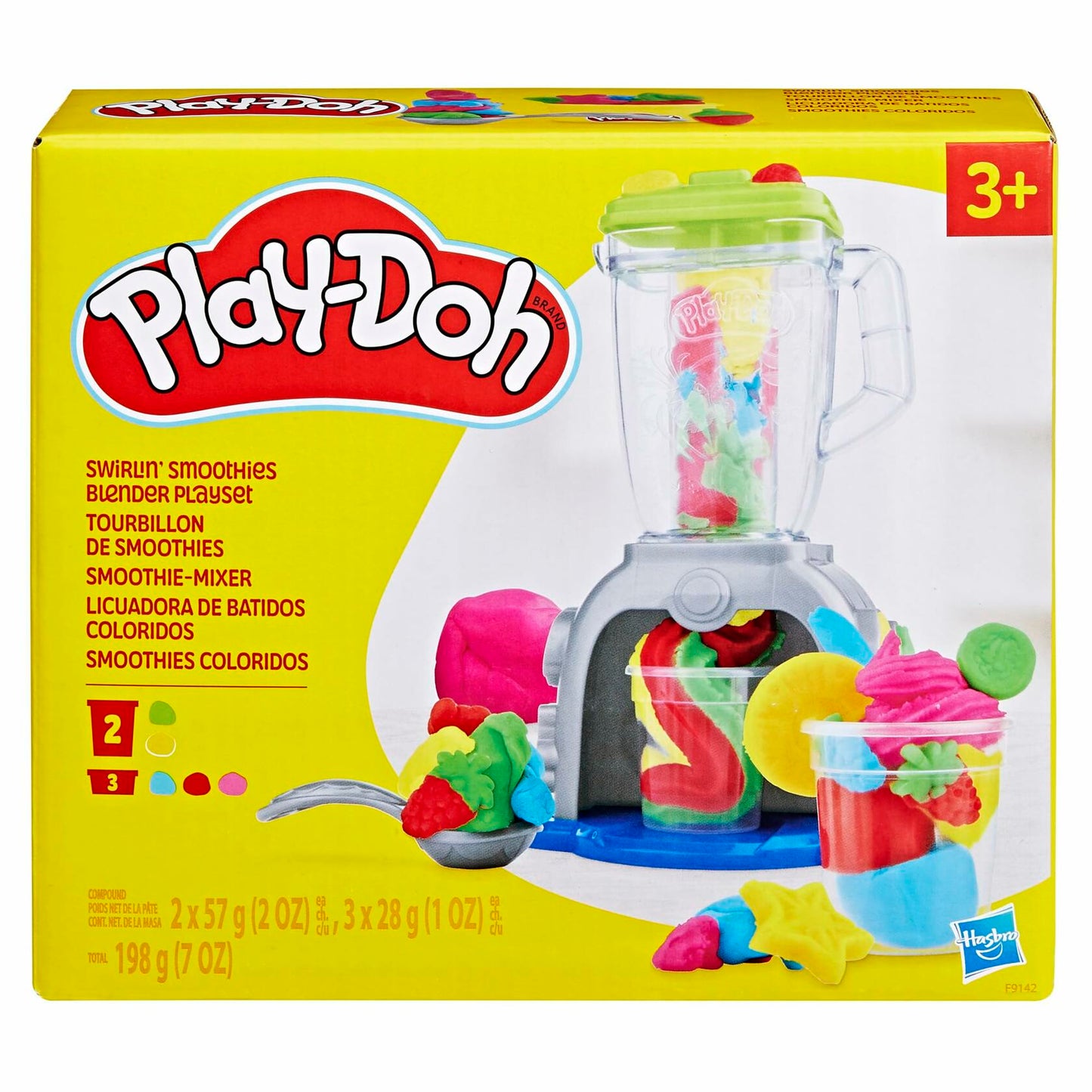 Play-Doh Swirlin' Smoothies Toy Blender Playset, Play Kitchen Appliances for Ages 3+
