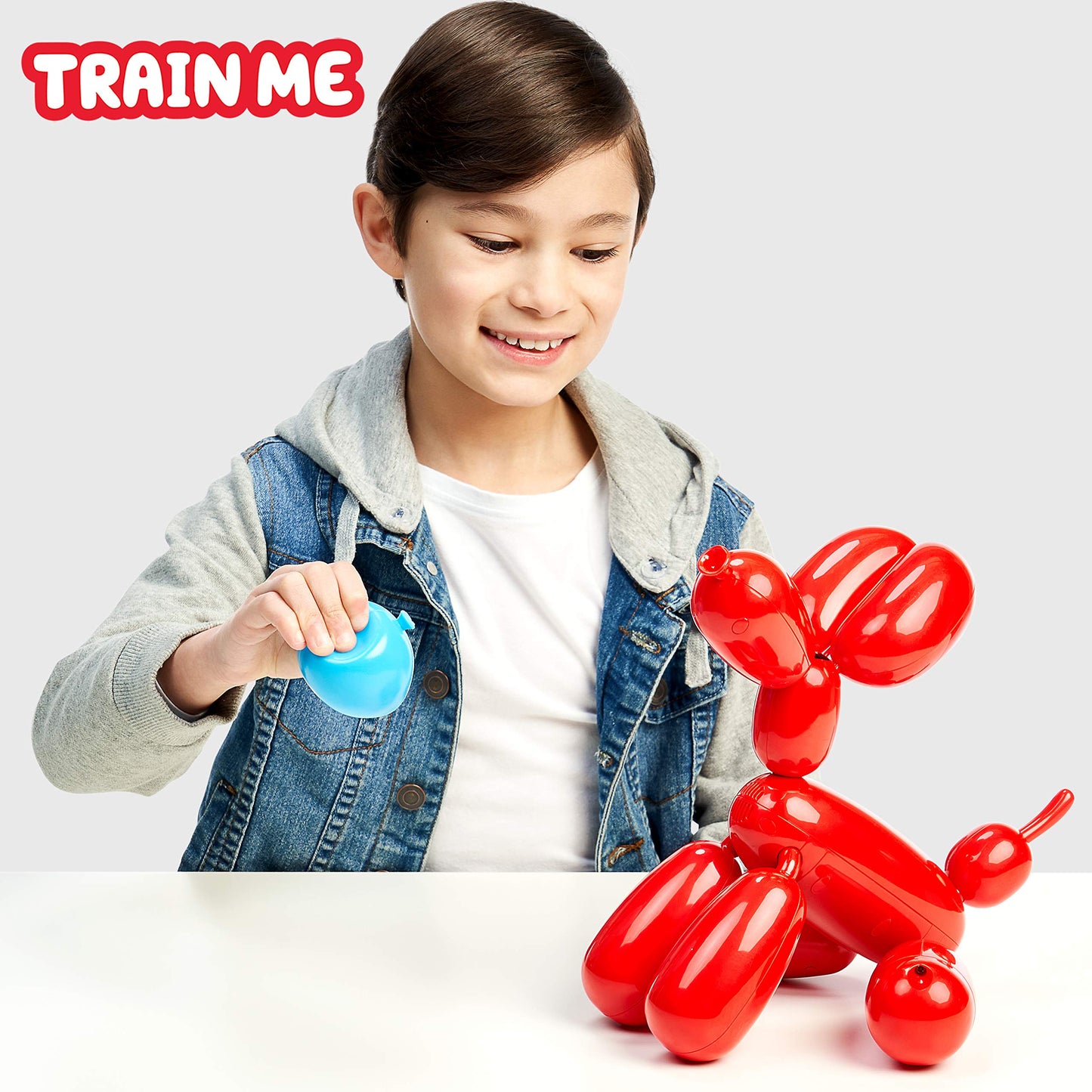 Squeakee The Balloon Dog - Feed Him, Teach Him Tricks, Pop Him, and Watch Him Deflate! , Red