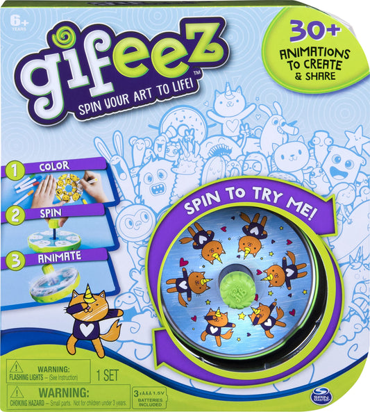 Gifeez, Spinning GIF Art Studio, Creates Over 30 Custom Animations, for Kids Aged 6 and up